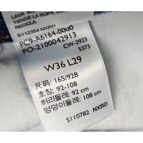 Levi's Jeans Men's 36x29 Straight Leg Carpenter Contractor Blue Denim Workwear - Picture 12 of 13